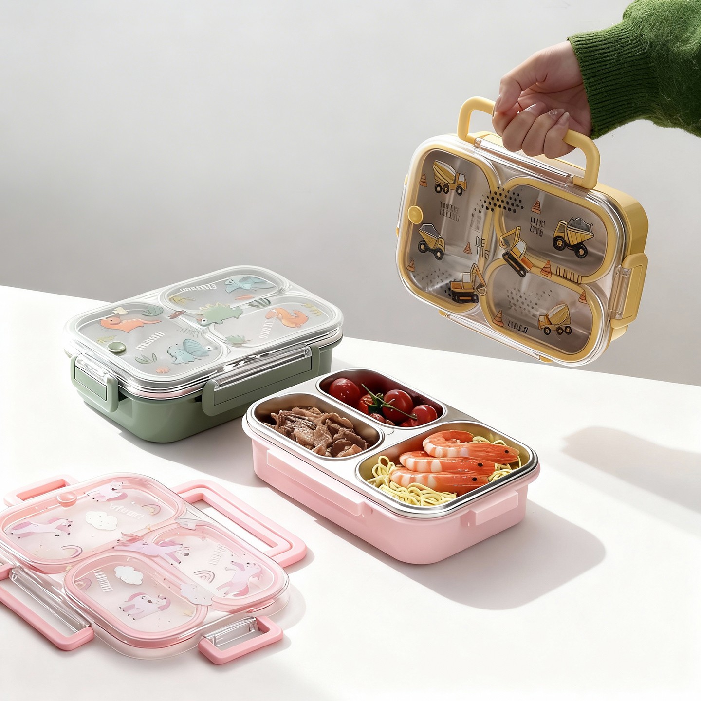 Meal Prep Bowl - Large Capacity Cartoon Children Lunch Box