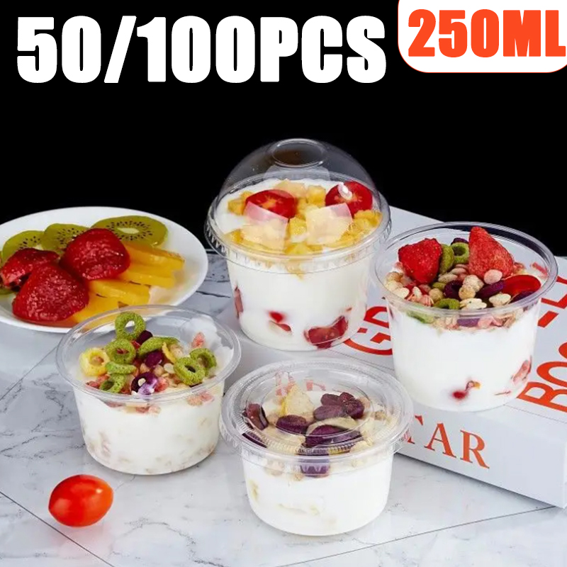 50/100PCS 250ML Disposable Pla - Sauce Dipping Cup 评论和价格