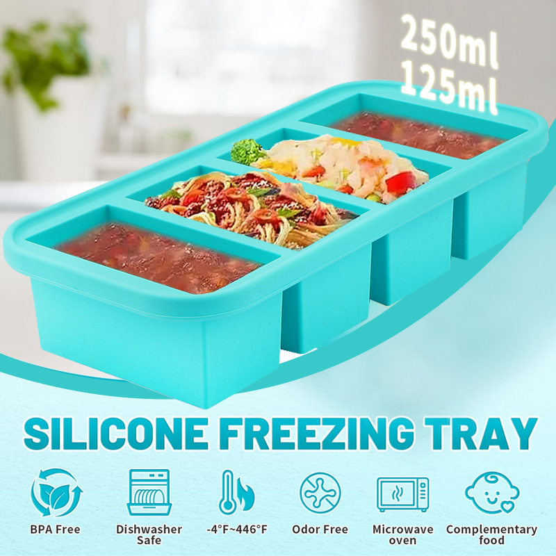 4 Covered Silicone Freezer Mol - Meal Prep Template 评论和价格