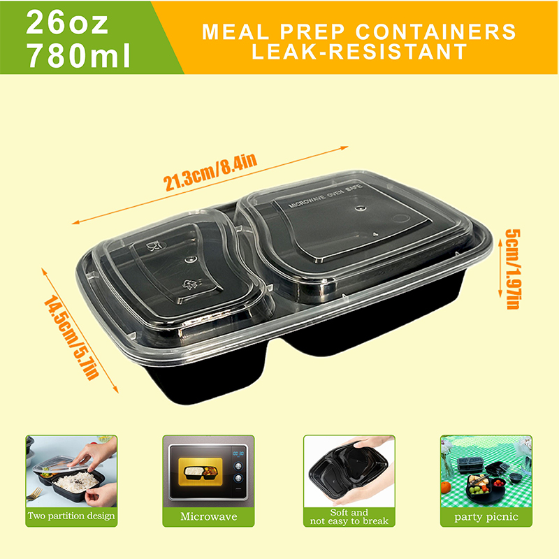 10/40 Pack 26 oz Two-Compartme - Meal Prep Bowl 评论和价格