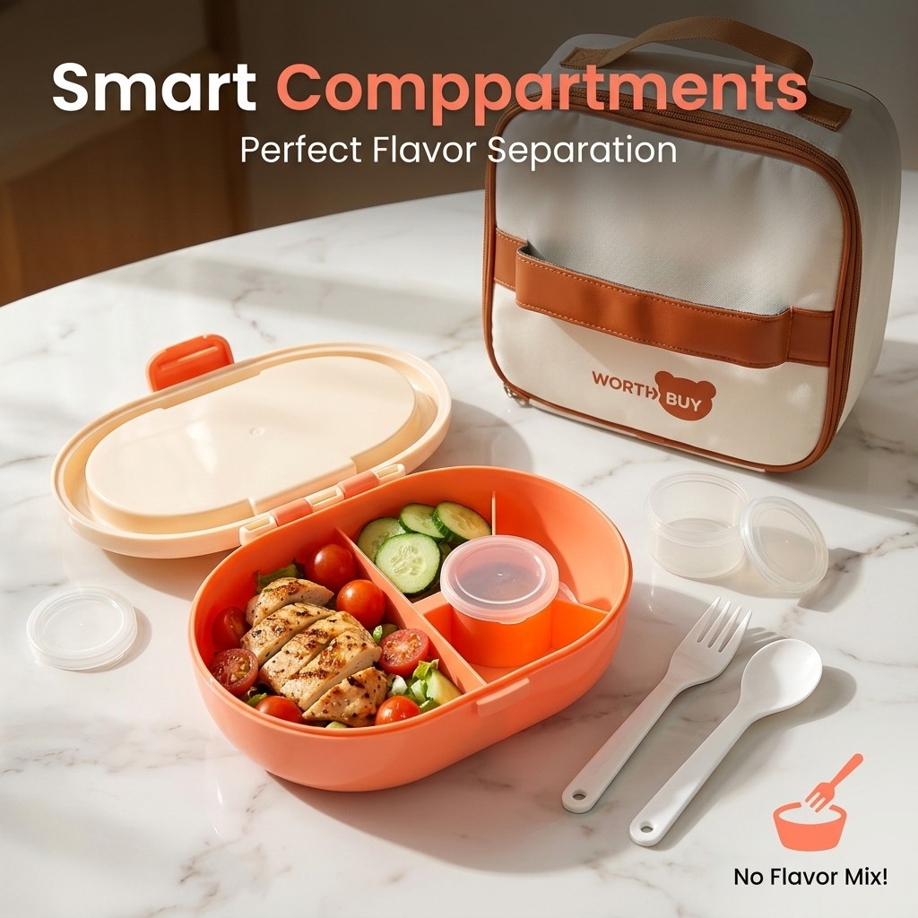 Leakproof Plastic Bento Lunch  - Meal Prep Or Prep Meal 评论和价格