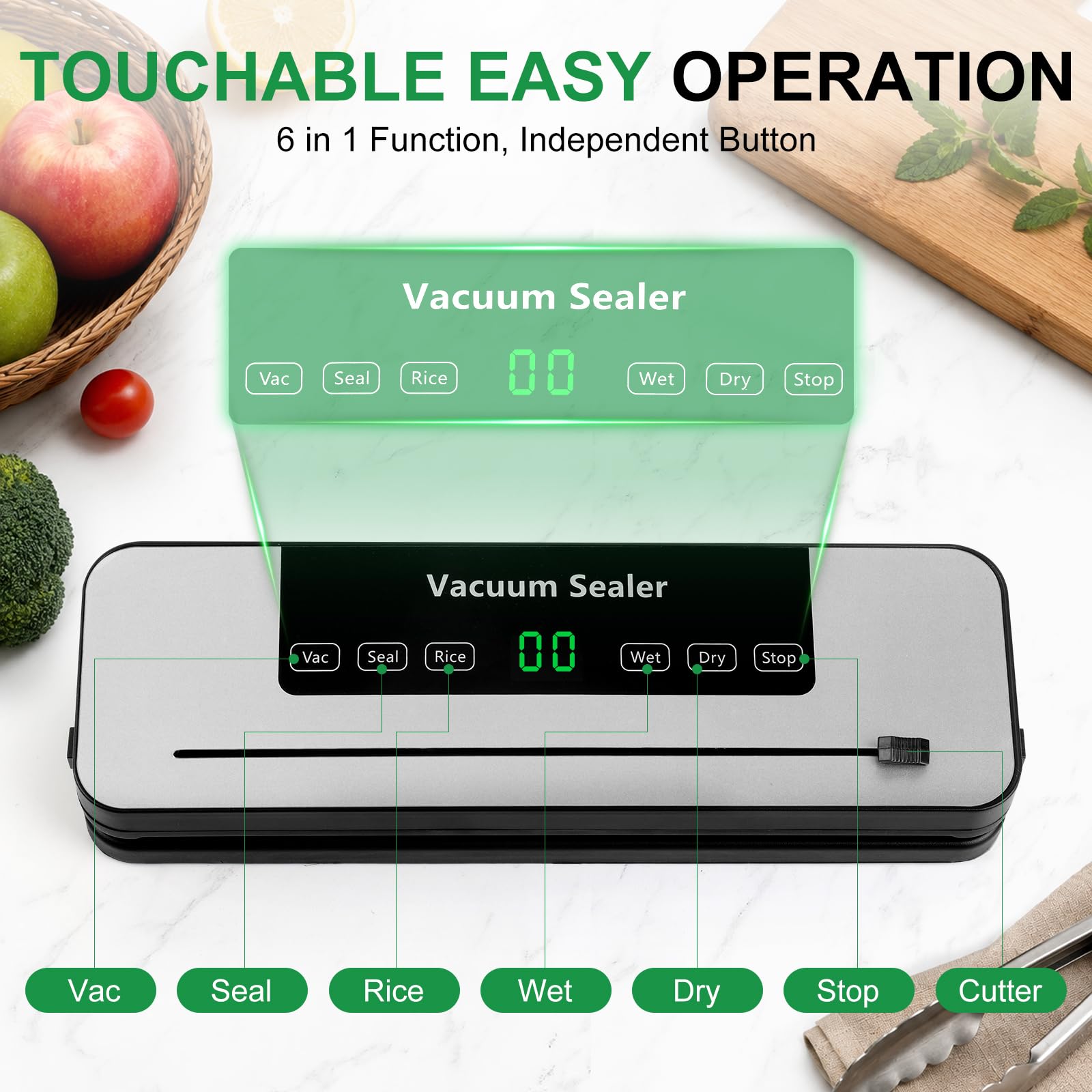 Food Vacuum Sealer Machine 6 M - Meal Prep With Rice 评论和价格